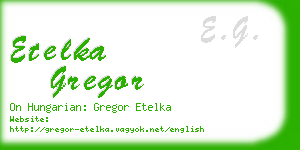 etelka gregor business card